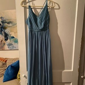 Bill Levkoff Glacier Blue Bridesmaid Dress